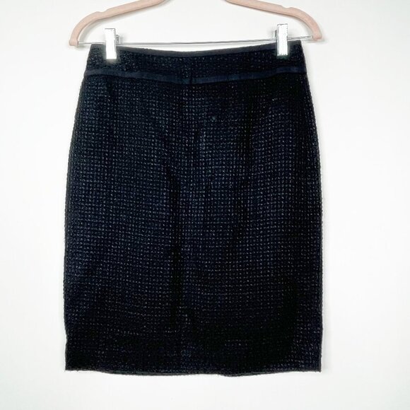 2/$30 NWT White House Black Market Tweed Mini Pencil Skirt Black 0 #8839 - Picture 1 of 7